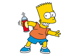 Sprayer Bart Simpson Free Vector