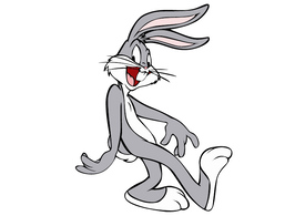 Bugs Bunny Walking Funny Vector