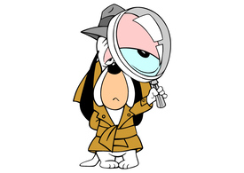 Detective Droopy Free Vector Character