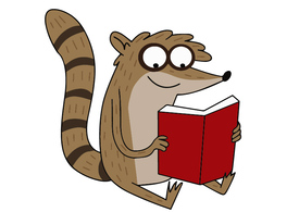 Rigby Reading a Book Vector