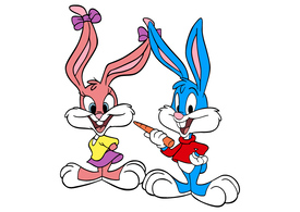 Babs Bunny and Buster Bunny Free Vector