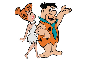 Fred and Wilma Flintstones Vector