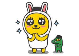 Muzi and Con Kakao Friends Free Vector