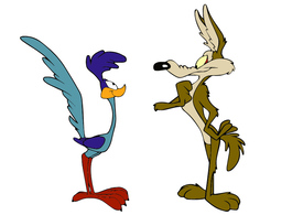 Coyote and Road Runner Vector