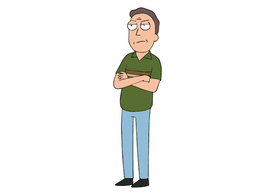 Jerry Smith Rick and Morty Free Vector