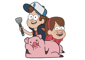 Mable, Dipper and Waddles Vector