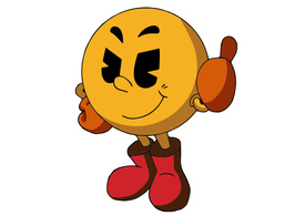 Pac-Man Cartoon Style Vector