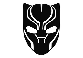 Black Panther Mask Free Vector