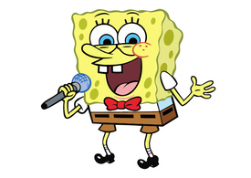 Singing SpongeBob SquarePants Free Vector