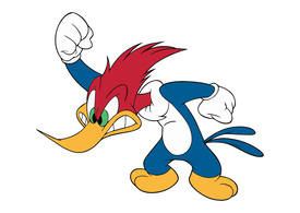 Angry Woody Woodpecker Free Vector