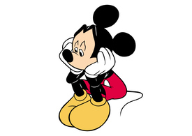 Sad Mickey Mouse Free Vector