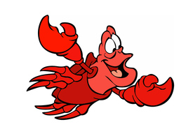 Sebastian Crab Vector