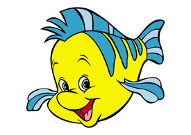Flounder The Little Mermaid Vector