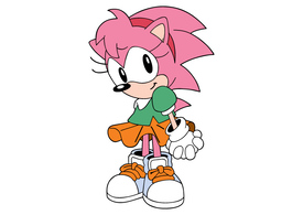 Amy Rose Sonic Free Vector