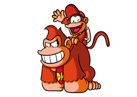 Donkey Kong and Diddy Kong Free Vector
