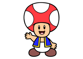 Toad Super Mario Free Vector