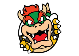 Bowser Face Super Mario Vector