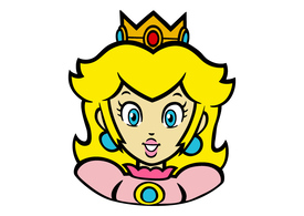 Princess Peach Face Free Vector