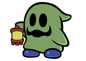 Big Lantern Ghost Mario Vector