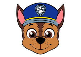 Chase Face PAW Patrol Vector