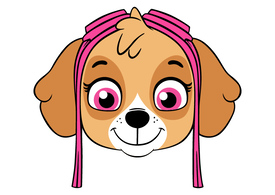 Skye Face Paw Patrol Vector