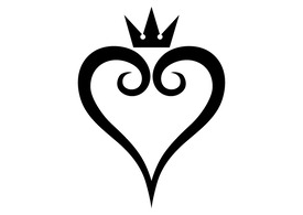 Kingdom Hearts Logo Vector Black